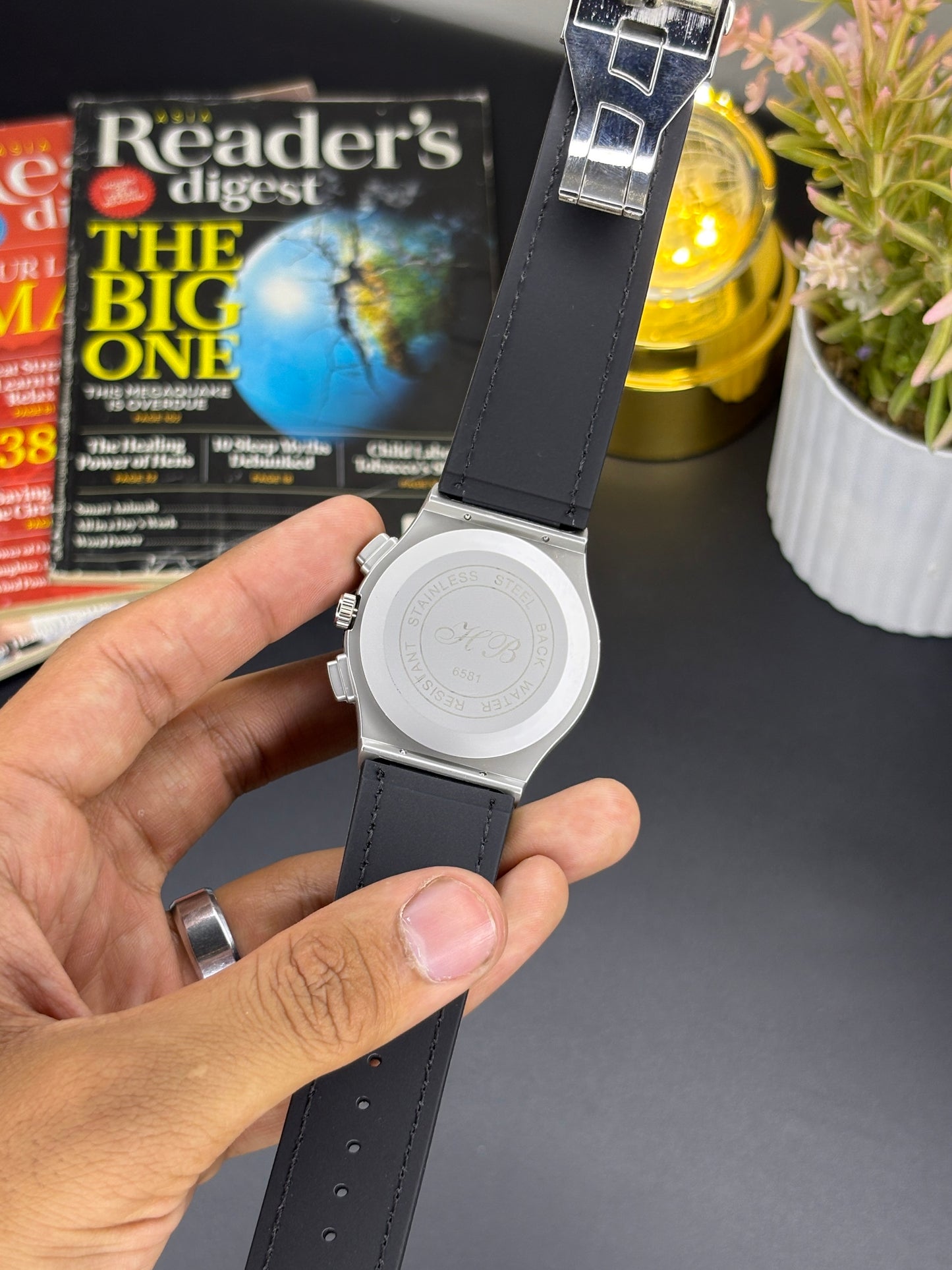 HB strap watch watch - Article #144 - blue strap grey dial
