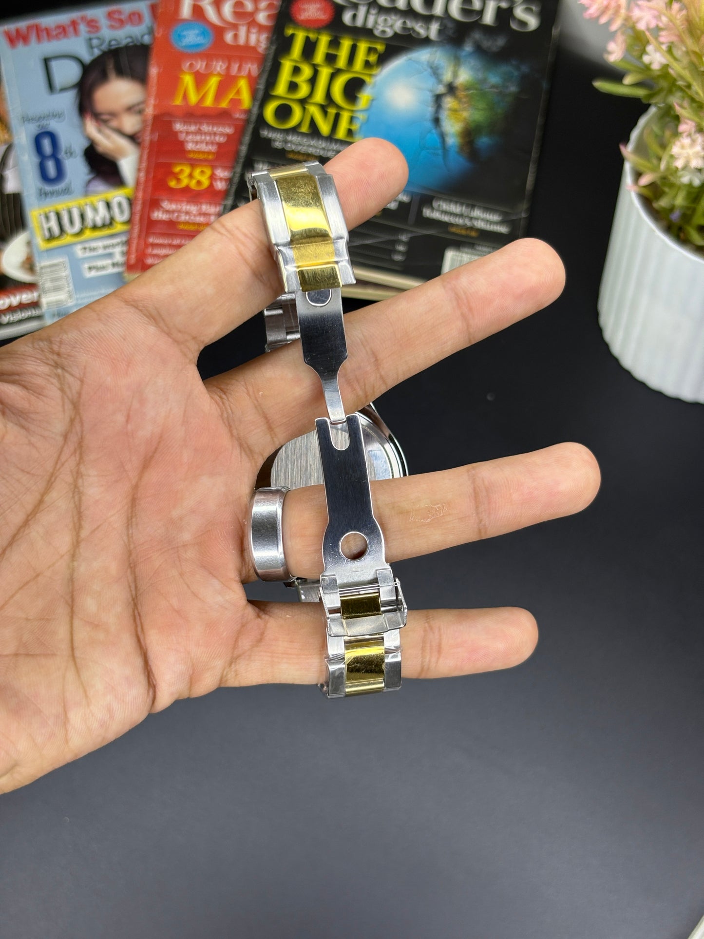 RLX Yacht master - Article #141 - Two tone chain black dial