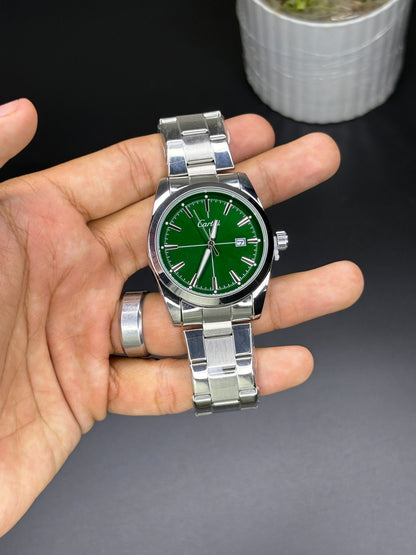 Cartisi premium dial - Article #128 - Silver chain green dial