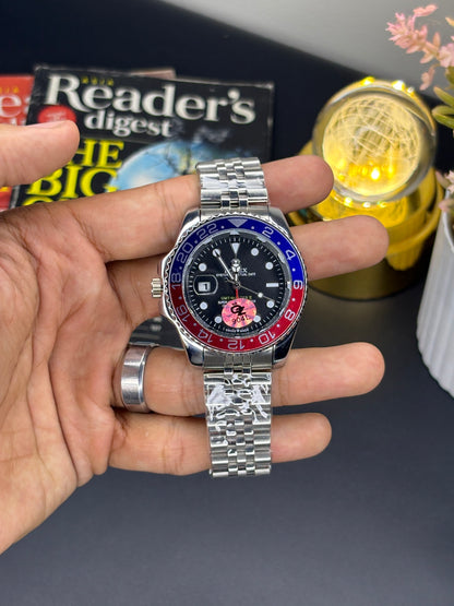 RLX gmt master - Article #142 - Silver chain Pepsi dial