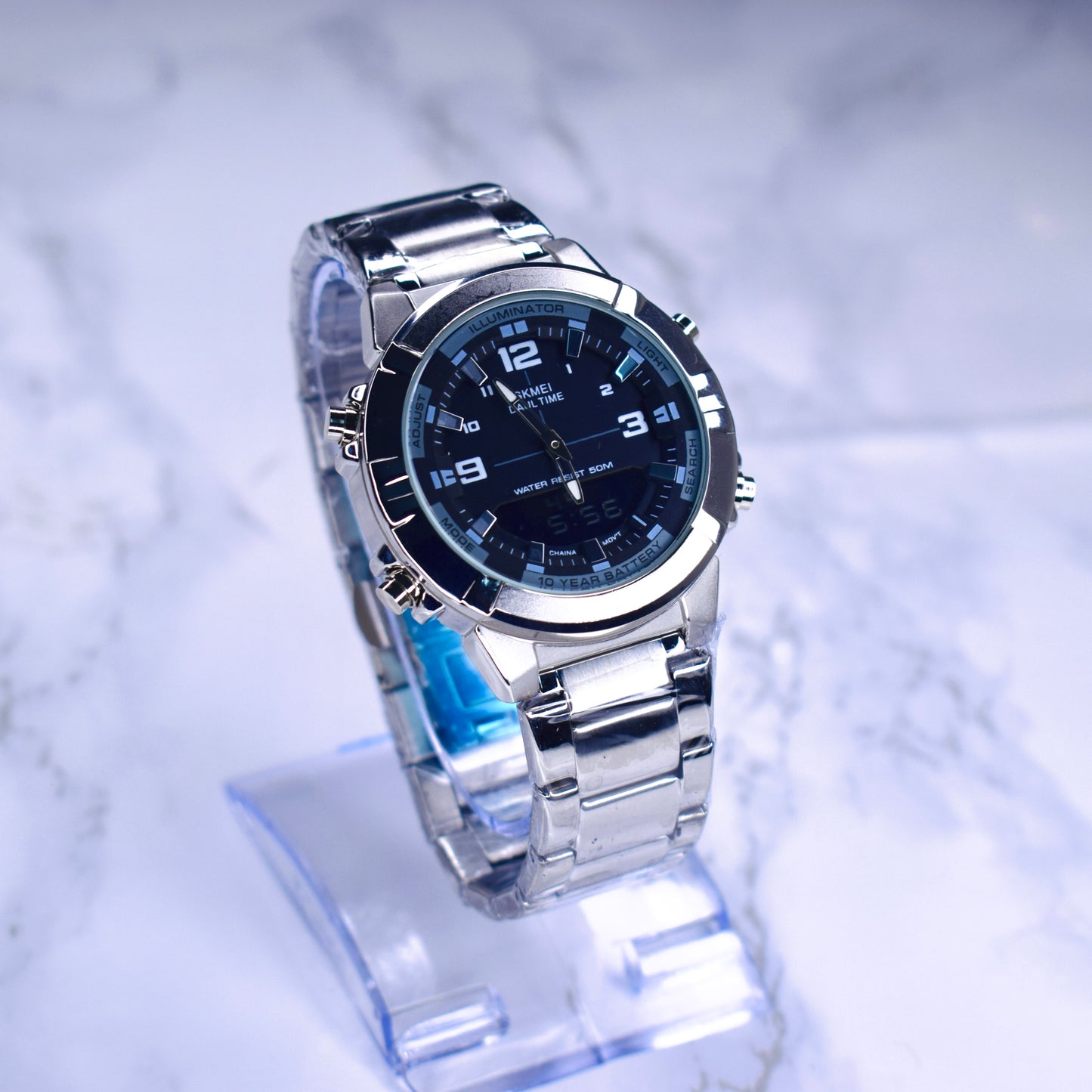 Skmei dual time watch - Article # 119 - chain