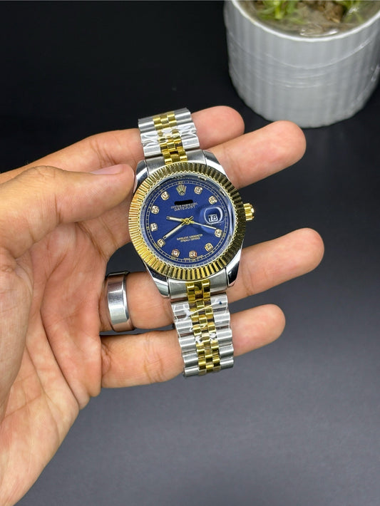 RLX jubilee chain - Article #122 - Two-tone chain blue dial