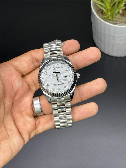RLX Diamond dial - Article #111 - Silver chain silver dial