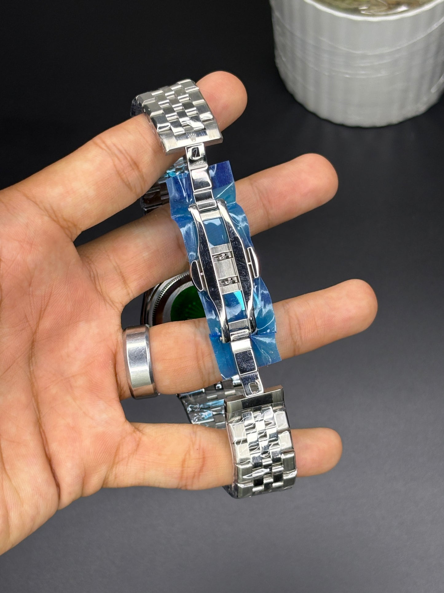 RLX land dweller - Article #119 - Silver chain green dial