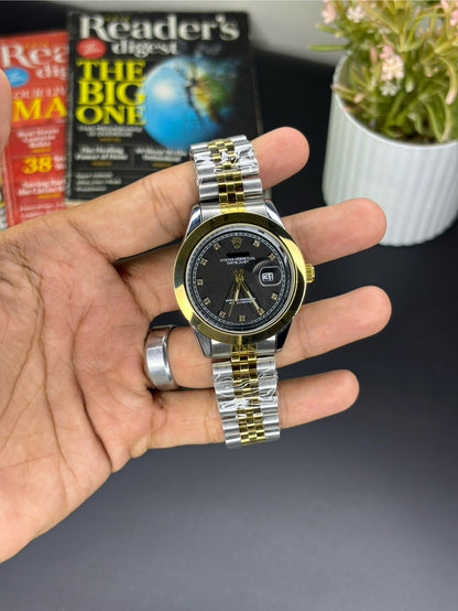 RLX plain dial - Article #140 - Two tone chain black dial