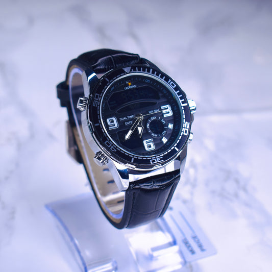 Leopard dual time watch - Article # 120 - strap