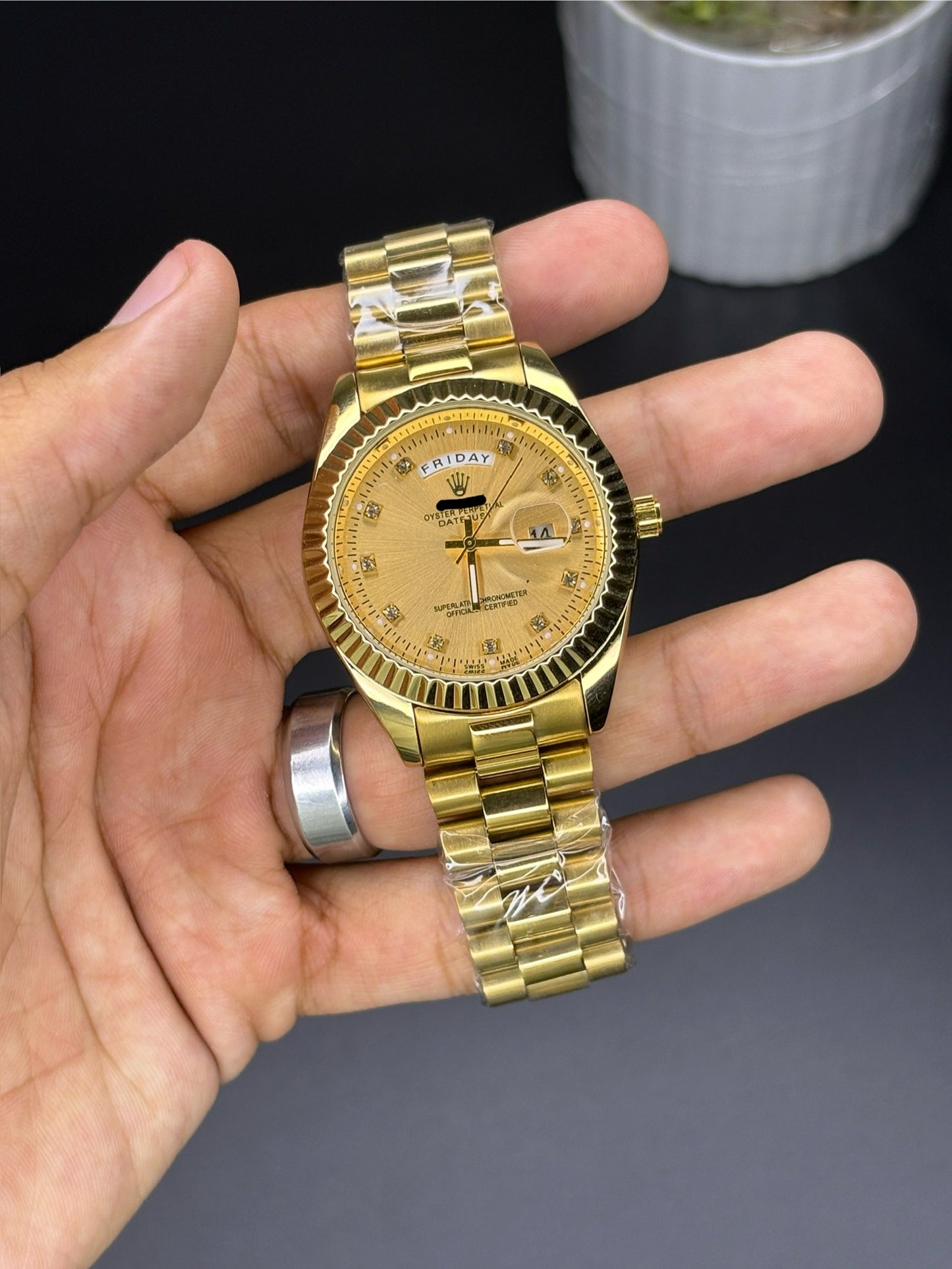 RLX Diamond dial - Article #126 - Golden chain golden dial