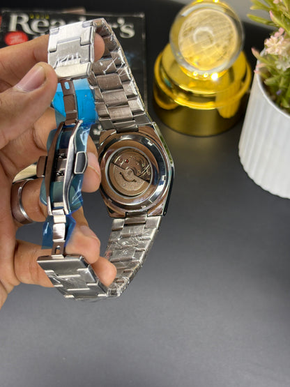 TST semi-auto - Article #153 - Silver chain white dial